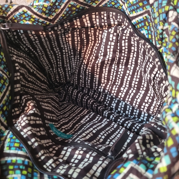 Vera Bradley Retired Rain Forest Hadley Satchel Patterned Tote Bag Multicolor - Picture 4 of 6